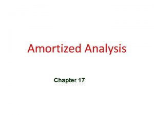 Define amortized analysis