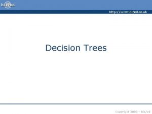 http www bized co uk Decision Trees Copyright