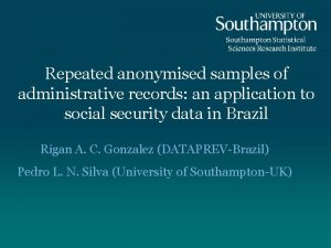 Repeated anonymised samples of administrative records an application