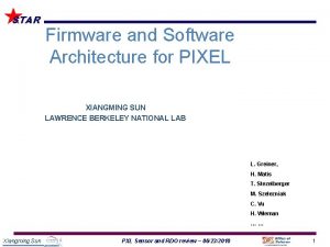 STAR Firmware and Software Architecture for PIXEL XIANGMING