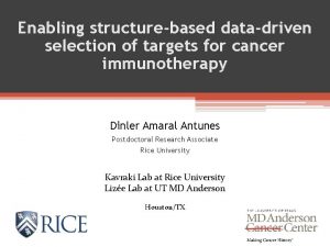 Enabling structurebased datadriven selection of targets for cancer