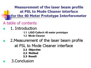 Laser psl