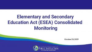 Consolidated monitoring