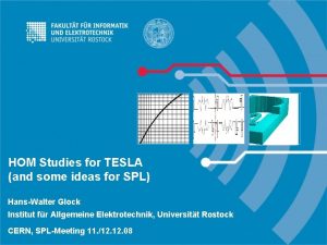 HOM Studies for TESLA and some ideas for