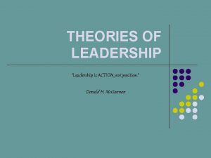 Comprehensive theory of leadership
