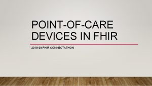 Devices on fhir