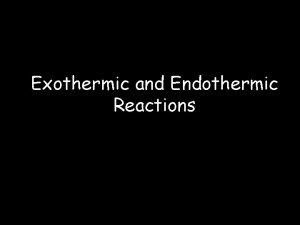 Example of exothermic process