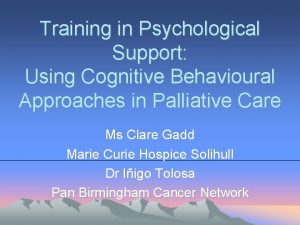 Behavioural training topics