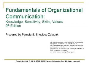 Fundamentals of organizational communication 9th edition