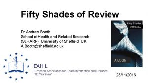 Fifty Shades of Review Of Review Dr Andrew