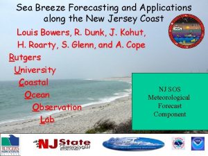 Sea Breeze Forecasting and Applications along the New