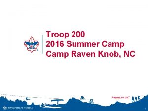 Raven knob summer camp