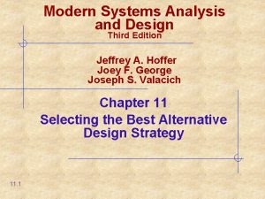 Modern Systems Analysis and Design Third Edition Jeffrey