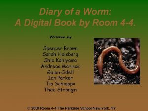 Diary of a worm summary