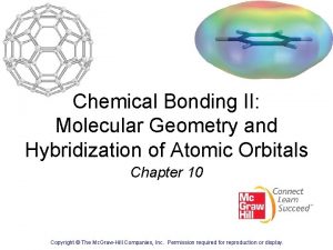 Chemical Bonding II Molecular Geometry and Hybridization of