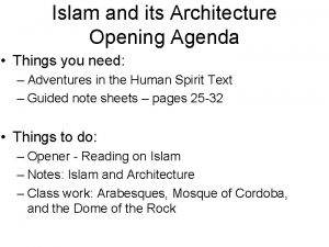 Spread of islam through architecture exit slip