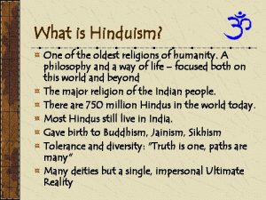 Hinduism oldest religion