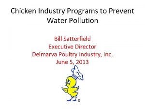 Chicken Industry Programs to Prevent Water Pollution Bill