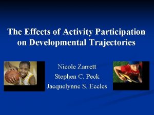 The Effects of Activity Participation on Developmental Trajectories