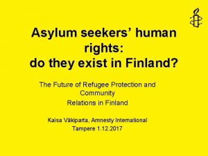 Asylum seekers human rights do they exist in