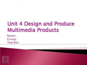 Examples of multimedia products