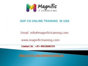 Sap cs online training