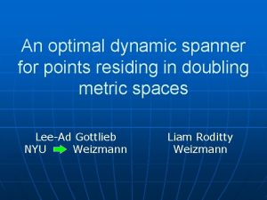 An optimal dynamic spanner for points residing in