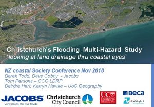 Christchurchs Flooding MultiHazard Study looking at land drainage