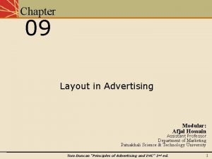 Chapter 09 Layout in Advertising Modular Afjal Hossain