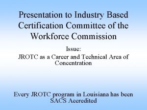 Industry based certification