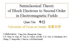 Semiclassical Theory of Bloch Electrons to Second Order