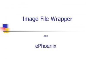 Image file wrapper