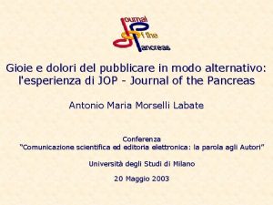 Gioie e dolori del pubblicare in modo alternativo