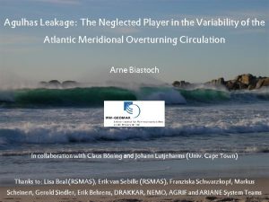 Atlantic meridional overturning circulation