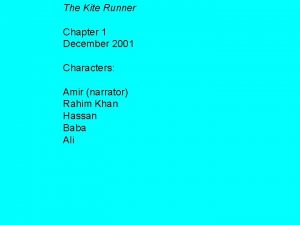 Ahmad zahir kite runner