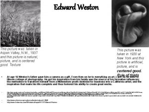 Edward Weston This picture was taken in Aspen