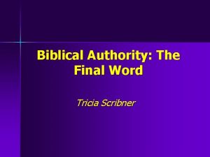 Tricia meaning in bible