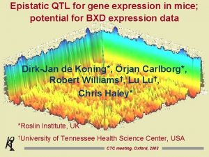 Epistatic QTL for gene expression in mice potential