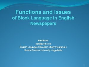 Block language examples