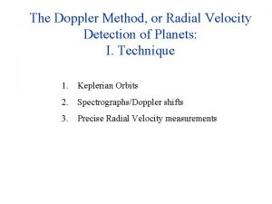 Radial velocity graph
