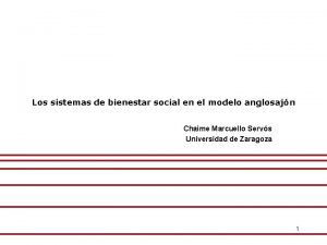 Los sistemas de bienestar social en el modelo