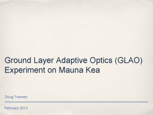 Adaptive optics
