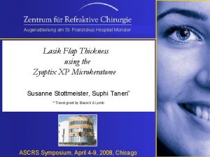 Augenabteilung am St Franziskus Hospital Mnster Lasik Flap