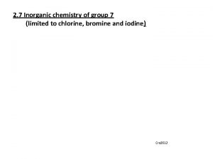 Bromine solubility