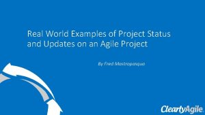 Project status update examples