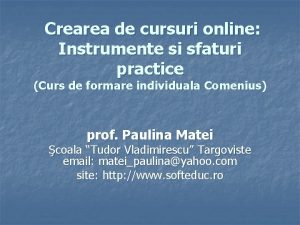 Creare cursuri online
