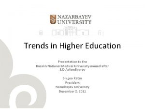 Trends in education
