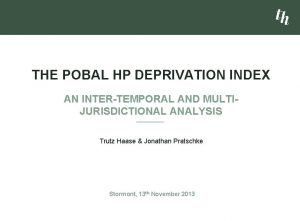 Pobal deprivation index