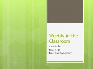 Weebly for education