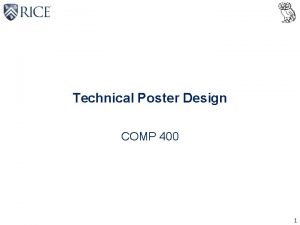Technical poster design